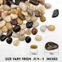 12 lb River Rocks Pebbles for Indoor Plants 3/8-1 Inch Natural Aquarium Gravel Decorative Fish Tank Rocks Garden Landscaping Decor