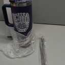 Baseball Gift for Men, 40 Oz New York Baseball Tumbler with Handle & Straw, Thanksgiving Christmas Birthday Gifts for Baseball Players Fan Coach, Stainless Steel Baseball Cup, 1 PC