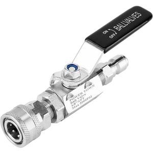 Ball Valve Pressure Washer, 3/8 Inch Quick Connect 5000 PSI, Shut Off Valve for High Pressure Washer Hose, Stainless Steel