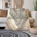 Caramel Brown Grey Beige Farmhouse Barn Wood Throw Blankets 50"x40" Lightweight Flannel Fleece Cozy Soft Blanket Home Decor for Couch Bed Sofa Bedroom Living Room Travel Birthday Christmas All Season