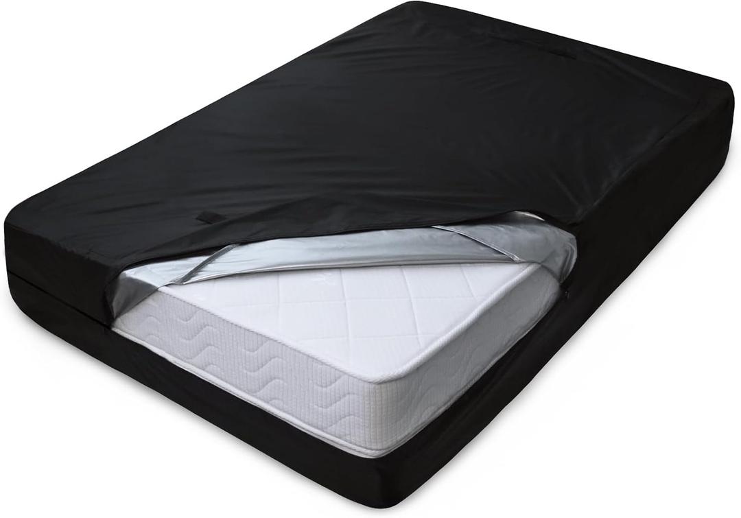 Mattress Bags for Moving and Storage Twin Size, Waterproof Mattress Protector Mattress Cover with Heavy Duty Handles, Strong Zipper, Reusable Thick Moving Supplies & Moving Bags, Black