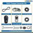 30 Series Torque Converter 3/4" Bore Fit for Predator 212cc Engine CVT Clutch 10T #40/41/420 & 12T #35 Chain Replacement Go Kart Mini Bike Manco Comet TAV2 30-75 Drive Belt Pulley Parts Kit.