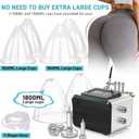 Meifuly Vacuum Therapy Machine, 3 in 1 Vacuum Cupping Sets, Skin Care and Airbrush Machine, with 1800ML and 1500ML Large Cups, 0-80 cmHg, 5 inch Touch Screen