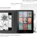 CoBak Stand Case for 7" Kindle Paperwhite 12th Gen 2024 and Kindle Colorsoft with Hand Strap - Compatible with iPhone MagSafe, for Samsung/Belkin/Anker Wireless Charging Pads, Durable, Auto Sleep Wake (Sketch Sunflower)