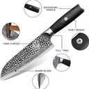 2 x ENOKING 7" Professional Chef Knife  High Carbon Stainless Steel, Ultra-Sharp Japanese Kitchen Knife for Precision Cutting, Ergonomic Handle for Balance and Control, Perfect for Home & Restaurant Use