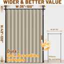 AJAZZ Room Divider Curtain (Cream White, W100 x L84 in,1 Panel)+ Curtain Rods No Drilling Adjustable Tension (H) 43-120(W) 35-100 in, Heavy Duty Wall Divider for Apartment/Dorm