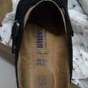 Birkenstock Unisex Boston Soft Footbed, Black Suede, 38 N EU