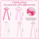 40Pcs Pink Bow Wall Decor, DIY Bow Photo Backdrop, Ribbon Bows Garland, Pink Bows Party Decor for Women Girls Birthday, Baby Shower, Bachelorette Wedding Party, Room Bedroom Decor