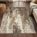 LUXE WEAVERS Lagos Collection Beige 4x5 Abstract Area Rug
