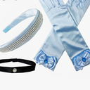 Princess Cinderella Dress up Accessories Cinderella Headband Choker Gloves Halloween Christmas Party Favors for Girls