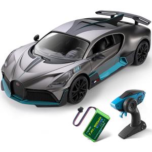 MIEBELY Remote Control Car, Bugatti Divo 1/16 Scale Rc Cars 12Km/h, 2.4Ghz Licensed Model Car 7.4V 500mAh Toy Car Headlight for Adults Boys Girls Age 6-12 Years Birthday Ideas Gift