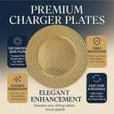 JEVERGN 10 Pack Gold Charger Plates, 13" Hammered Chargers for Dinner Plates, Gold Plate Chargers Set of 10, Round Plastic Charger for Wedding, Party Event, Dinner, Table Setting