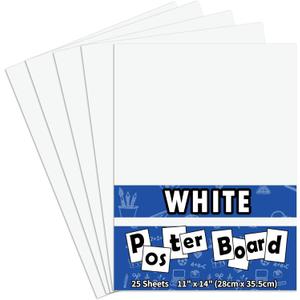 25 Packs Poster Boards11x14White Poster Paper,Poster Board Bulk,Posteboard,School Supplies 25 Packs Poster Boards11x14White Poster Paper,Poster Board Bulk,Posteboard,School Supplies