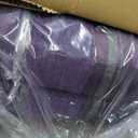 Grand Linen 7 Piece Oversize Eggplant Purple Black Silver Stripe Chenille Comforter Set 106" X 94" King Size Bedding