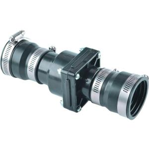 Hydro Master Plastic Sump Pump Check Valve with Stainless Steel Clamps for 1-1/2 inch or 1-1/4 inch