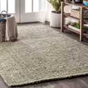 JONATHAN Y Pata Hand Woven Chunky Jute Gray Indoor Area Rug, 3x5, Bohemian, Rustic, Cottage, Easy-Cleaning for Living Room, Bedroom, Kitchen, Non-Shedding (NRF102C-3)