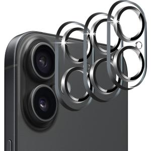 BLEUM CADE 3 Pack Camera Lens Protector for iPhone 16 Plus, Full Coverage, Anti-Scratch, 9H Hardness Tempered Glass