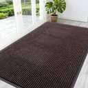 OLANLY Front Door Mat 59x34, Waterproof Heavy-Duty Indoor Outdoor Doormat | Tan, Absorbent, Stain and Fade Resistant, Non-Slip Backing, Easy-Clean Welcome Floor Mat for Entryway, Patio and Porch