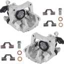 KUSATEC 19B2575 19B2574 Rear Disc Brake Caliper with Bracket fit for Audi TT Quattro 2000-2006, Volkswagen Jetta 2000-2005 2007-2009; Both Left and Right side