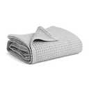 Simka Rose Cotton Soft Breathable Waffle Swaddle Blanket - Baby Receiving Blanket for Nursery, Stroller & Crib - Unisex Neutral 36x36 Inch (Grey)