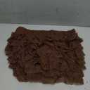 High Waisted Ruffle Shorts for Women Girls, Cute Lace Layered Bloomers, Going Out Mini Micro Bloomer (Medium, Dark Brown)