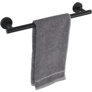 TocTen Bath Towel Bar - Thicken SUS304 Stainless Steel Bathroom Towel Holder, Towel Rod for Bathroom Heavy Duty Wall Mounted Towel Rack Hanger (18IN, Matte Black)