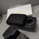 YJYWZH Car Armrest Storage Box Car Center Console Organizer for Kia Rio 2018-2023,Double Layer Car Armrest Box with 6 USB Ports and Cup Holder,Car Armrest Organizer for Auto(Black Thread)