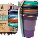 4 Pack Manna Kids Reusable Color Changing Tumbler & Straw Set (354 ml 12 oz) NEW