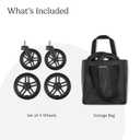 UPPAbaby All-Terrain Wheels for Vista, Vista V2 and Vista V3 Stroller - Durable for Snow & Cobblestones - Quick Attachment - Includes Four, Never-Flat Wheels & Storage Bag