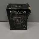 Mongdio Stovetop Espresso Maker Moka Pot, Cuban Coffee Maker Stove top coffee maker Moka Italian Espresso Greca Coffee Maker Brewer Percolator, 6 Espresso Cups, 10 oz - Black