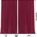 8x10FT Burgundy Backdrop Curtains for Wedding, Wrinkle Free Polyester Photography Backdrop Drapes for Baby Shower Birthday Parties Valentine's Day Stage Background Stand Decorations 4x10ft,2 Panels