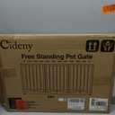 Free Standing Dog Gate Indoor, Foldable Dog Gate for Doorways Stairs Hallways, 3-Panel Freestanding Pet Gate with Support Feet for Stability, Folding Puppy Gate Easy to Move, Doggy Gate 54"x24", 3-Panel, 24"Tall