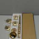 6 PCS Candlestick Holders Taper Candle Holders, Tall Candlestick Holders Brass Golden Candle Stick Holder for Party Fireplace Dining Table