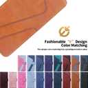 for iPhone 13 Wallet Case,Leather Flip Case [RFID Blocking] Credit Card Holder Folio Magnetic Stand TPU Shockproof Cover Color Matching for iPhone 13 (6.1") Brown