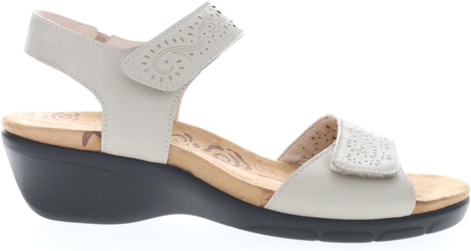 Propét Women's Wanda Sandals, Cream, 9.5 X-Wide US