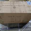 Nathan James Bailey Upholstered Rattan Bar Stool in Oak Finish Frame, Counter Height Stool with Natural Rattan Woven Back For Kitchen Island, Brown, Set of 2 (Light Brown/White)