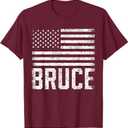 Bruce Birthday Forename Name Personalized USA T-Shirt Size S
