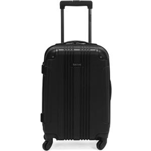 Kenneth Cole REACTION Out of Bounds Lightweight Hardshell 4-Wheel Spinner Luggage, Midnight Black, 20-Inch Carry On