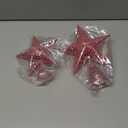 Blulu 2 Pieces Metal Glittered Christmas Tree Topper Star Treetop Hollow Wire Star Topper for Christmas Tree Ornament, 2 Sizes (Pink)