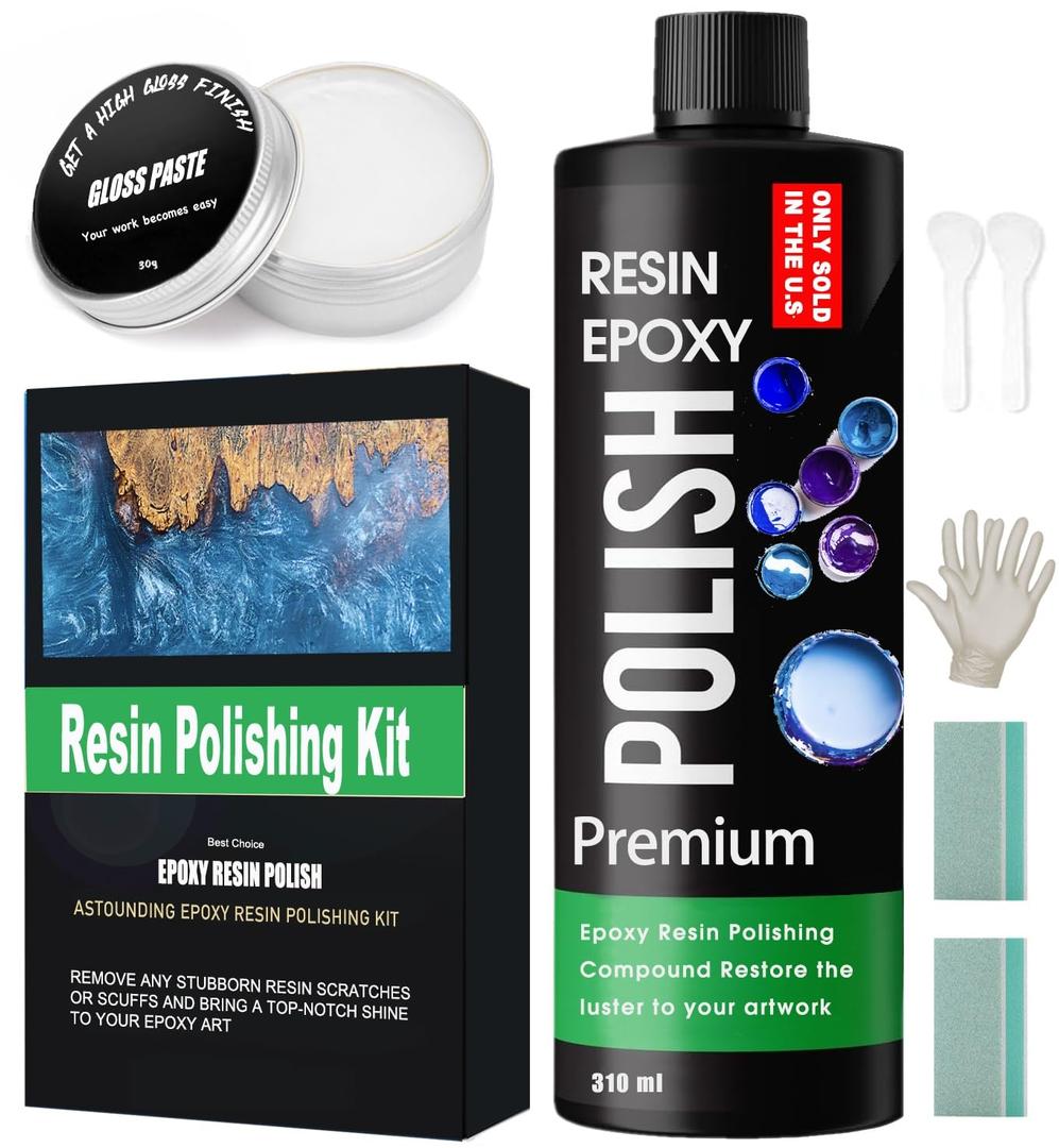 Premium Epoxy Resin Polishing Kit - Epoxy Resin Polishing Compoundfor Scratching, Sanding, and Polishing