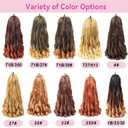 French Curl Braiding Hair 8 Packs 22 Inch Loose Wavy Bouncy Braiding Hair Pre Stretched 75g/Pack Synthetic French Curly Braiding Crochet Hair for Black Women 1B Black