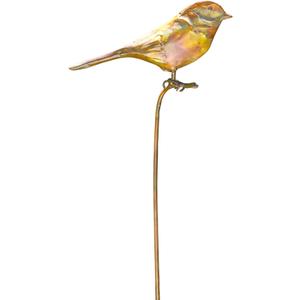 AG-1307 Flamed Bird Garden Stake, 6.5 by 1 by 29", Multi-Colour