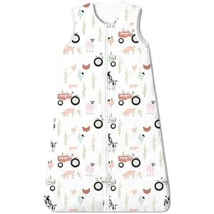 TotAha 1.0 TOG Toddler Sleep Sack 2T-3T-4T for Girls Boys, Buttery Soft Sleeping Sacks with 2-way Safe Zipper, Premium All Season Sleep Bag, Farm XL