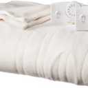 BIDDEFORD BLANKETS Comfort Knit Electric Heated Blanket with Analog Controller, Queen, Natural