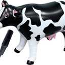 37" Long Inflatable Cow for Inflatable UFO 22" Tall Giant Cow Blow Up Decorations Animals Theme Outdoor Party Indoor Decor