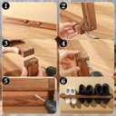 Wenqik 4 Pcs Wall Mounted Shoe Rack 30 Inch Rustic Wood Wall Hanging Shoe Rack Space Saving Footwear Holder Shoe Storage Organizer for Mudroom, Entryway, Closet (Burnt Wood)