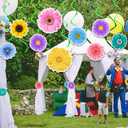 48PCS Spring Summer Sunflower Hanging Swirl Decorations,Sunflower Baby Shower Decor, Flower Party Decorations for Birthday Autumn Easter Party Classroom Decor