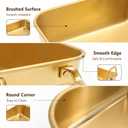 PRETYZOOM Square Baking Pan with Handle, 6 Inch Deep Stainless Steel Roasting Pan for Cake Brownie Lasagna, Square Bakeware for Oven Cooking, Non-Toxic & Heavy Duty, Dishwasher Safe