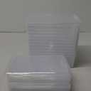 Naivees Clear Shoe Boxes 12 Pcs Plastic Storage Bins with Latching Lid Rectangular Storage Boxes Durable See-Through Lidded Shoe Boxes for Art Supplies and Home (Clear)