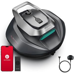 Cordless Robotic Pool Cleaner with Remote Control, Pool Vacuum for Above & In-Ground Pool with 90 Mins Runtime, Self-Parking,Fast Charging, Ideal for Above Ground Pools up to 850 Sq.ft